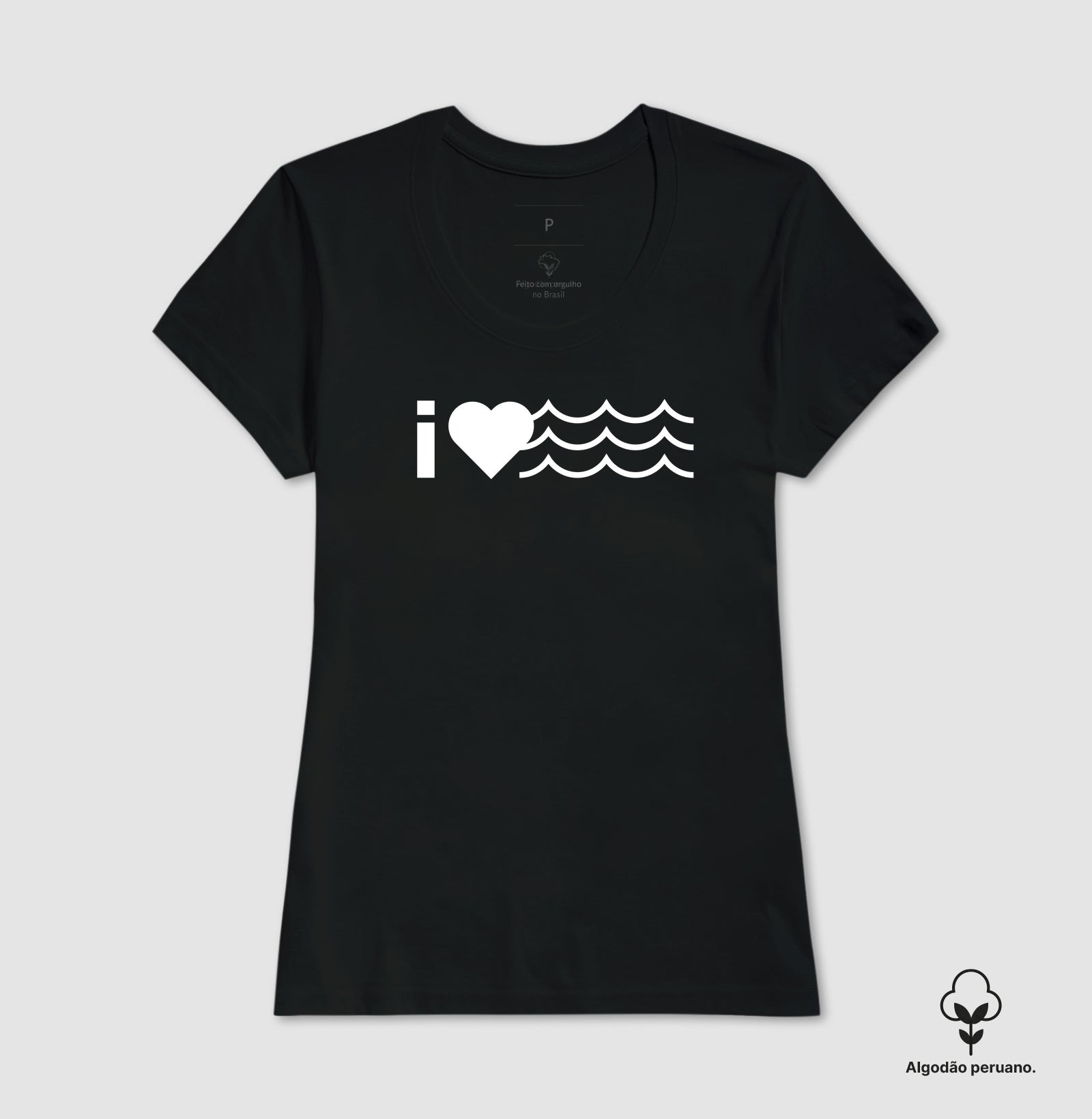Camiseta Algodão Peruano - I Love Water