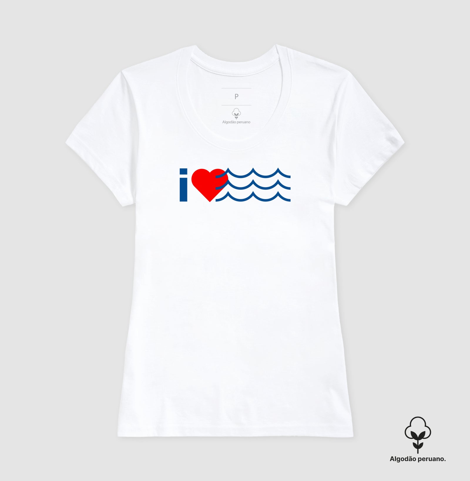 Camiseta Algodão Peruano - I Love Water