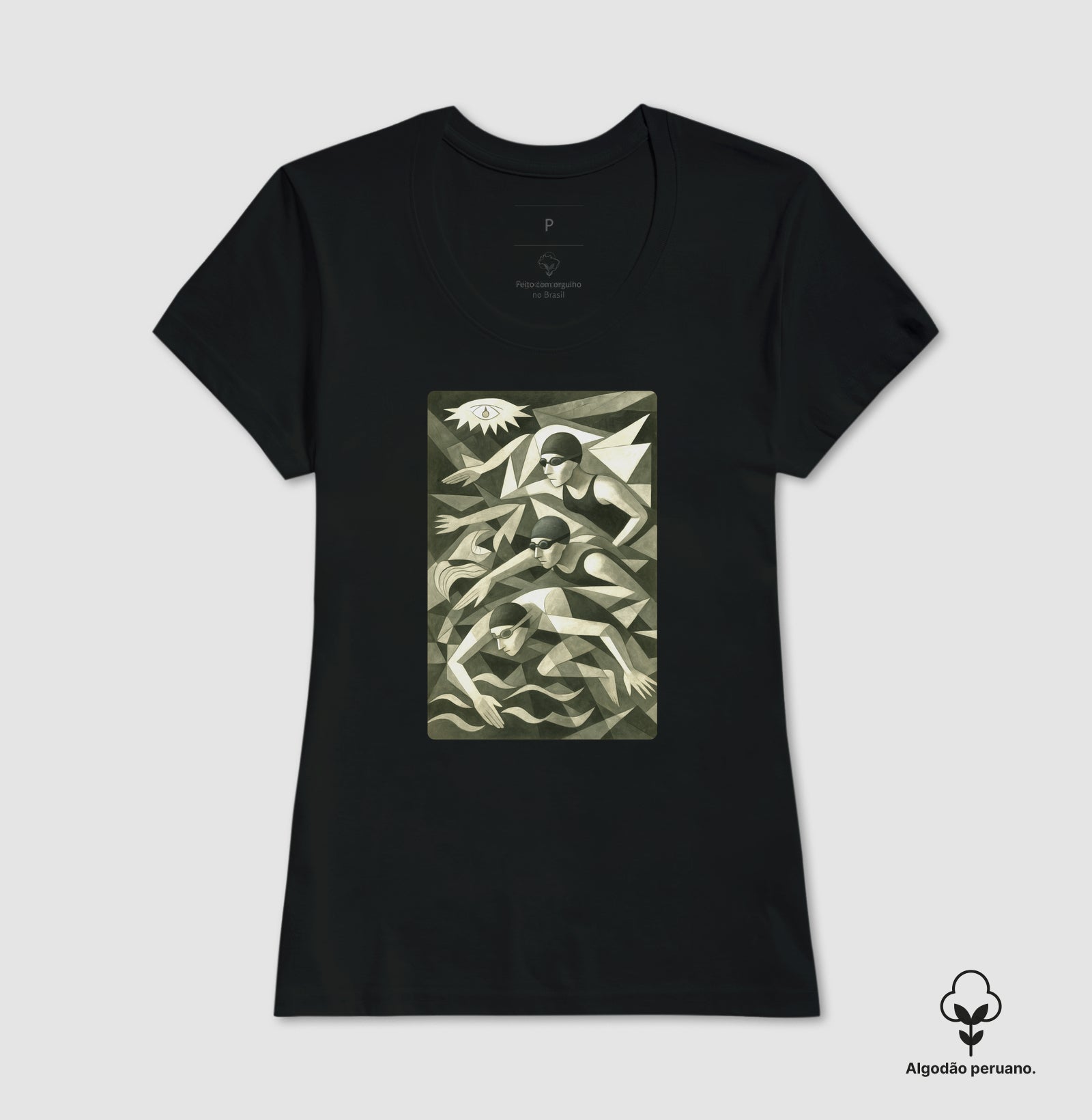 Camiseta Algodão Peruano - Cubista