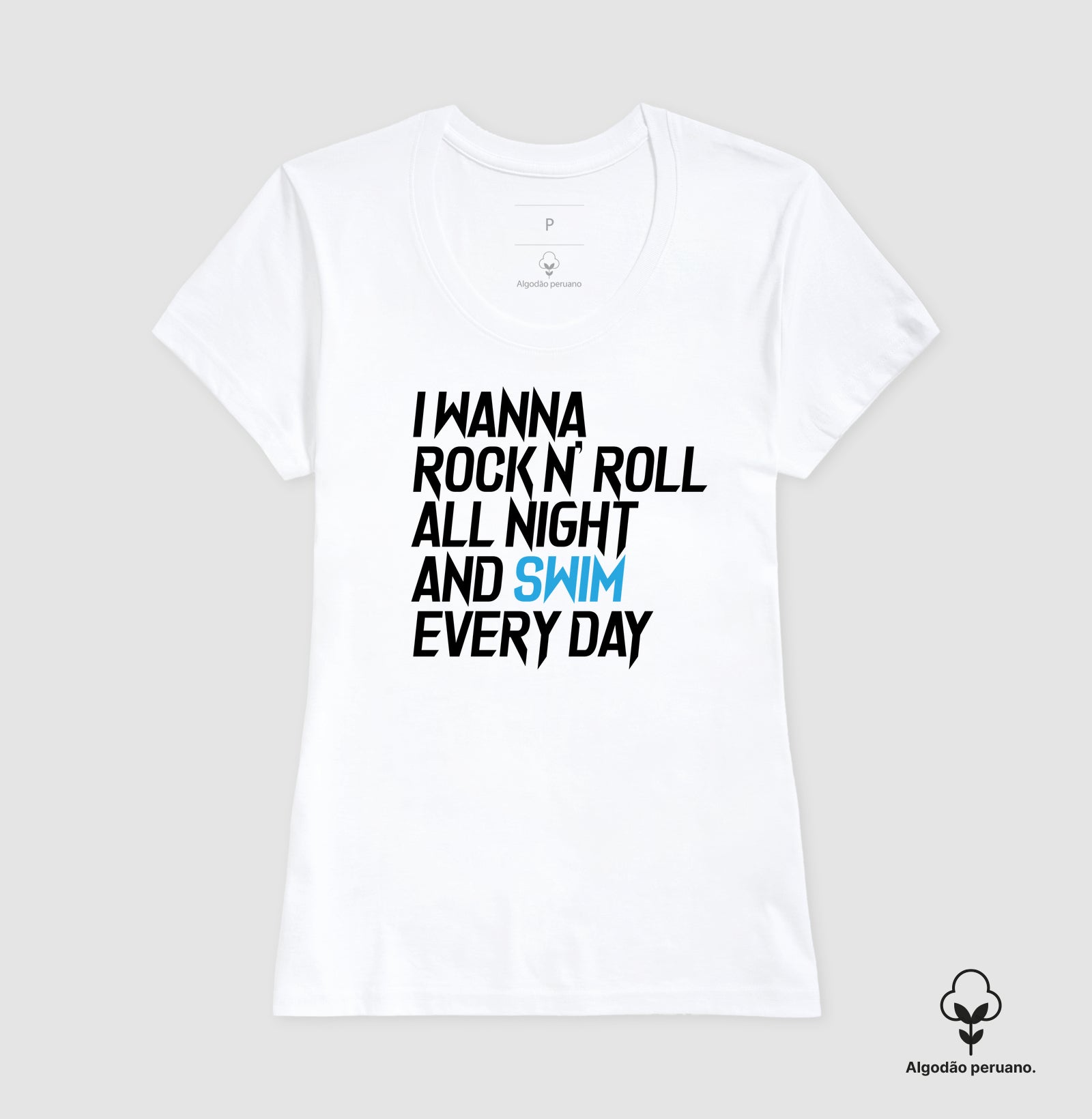 Camiseta Algodão Peruano - Rock N'roll