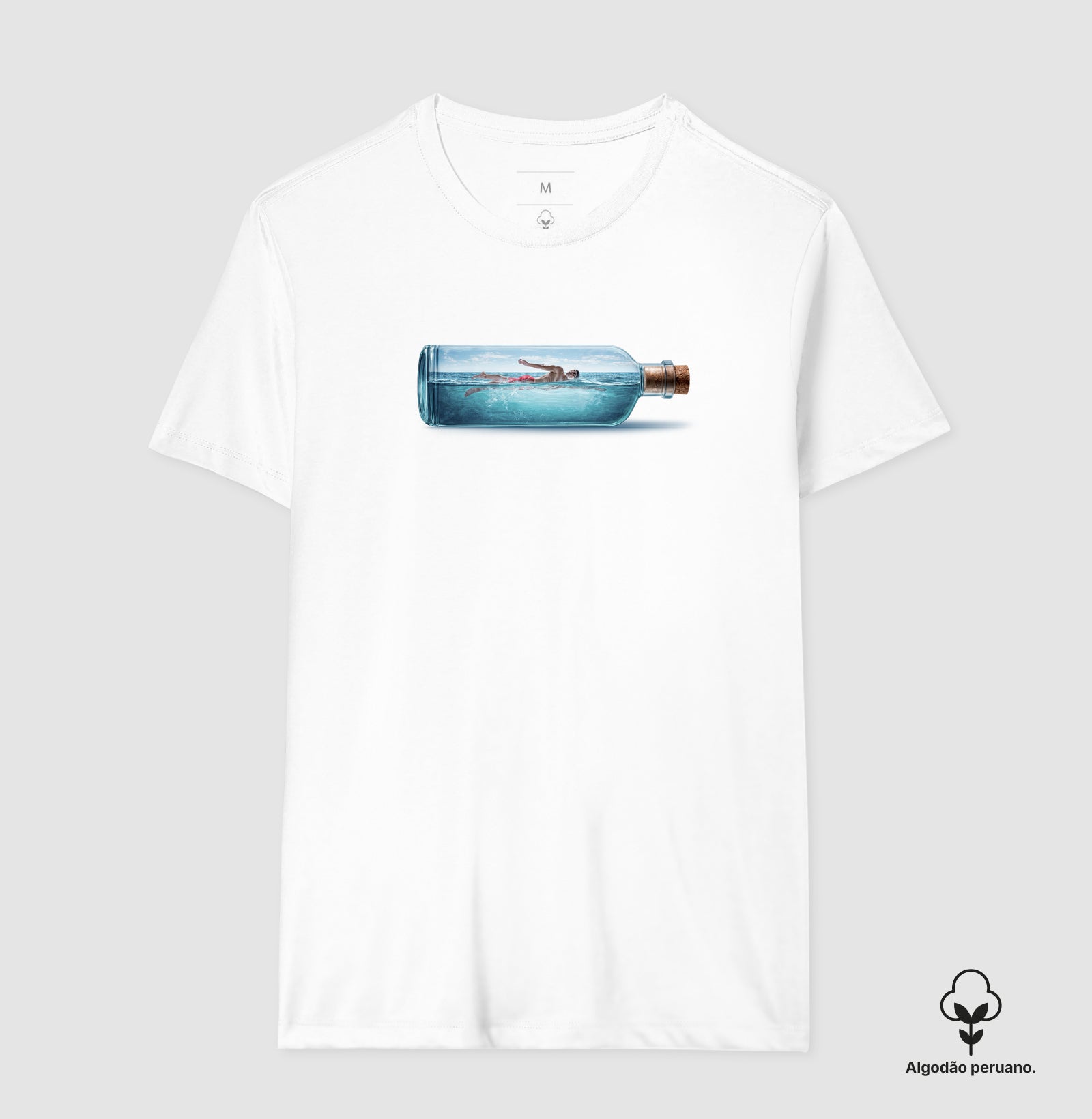 Camiseta Algodão Peruano - Bottle