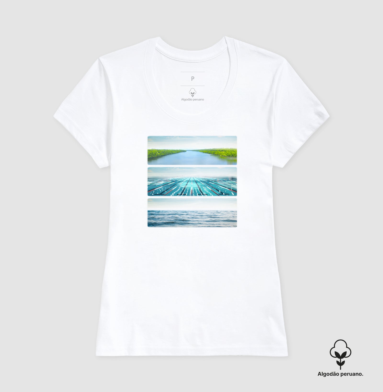 Camiseta Algodão Peruano - Águas