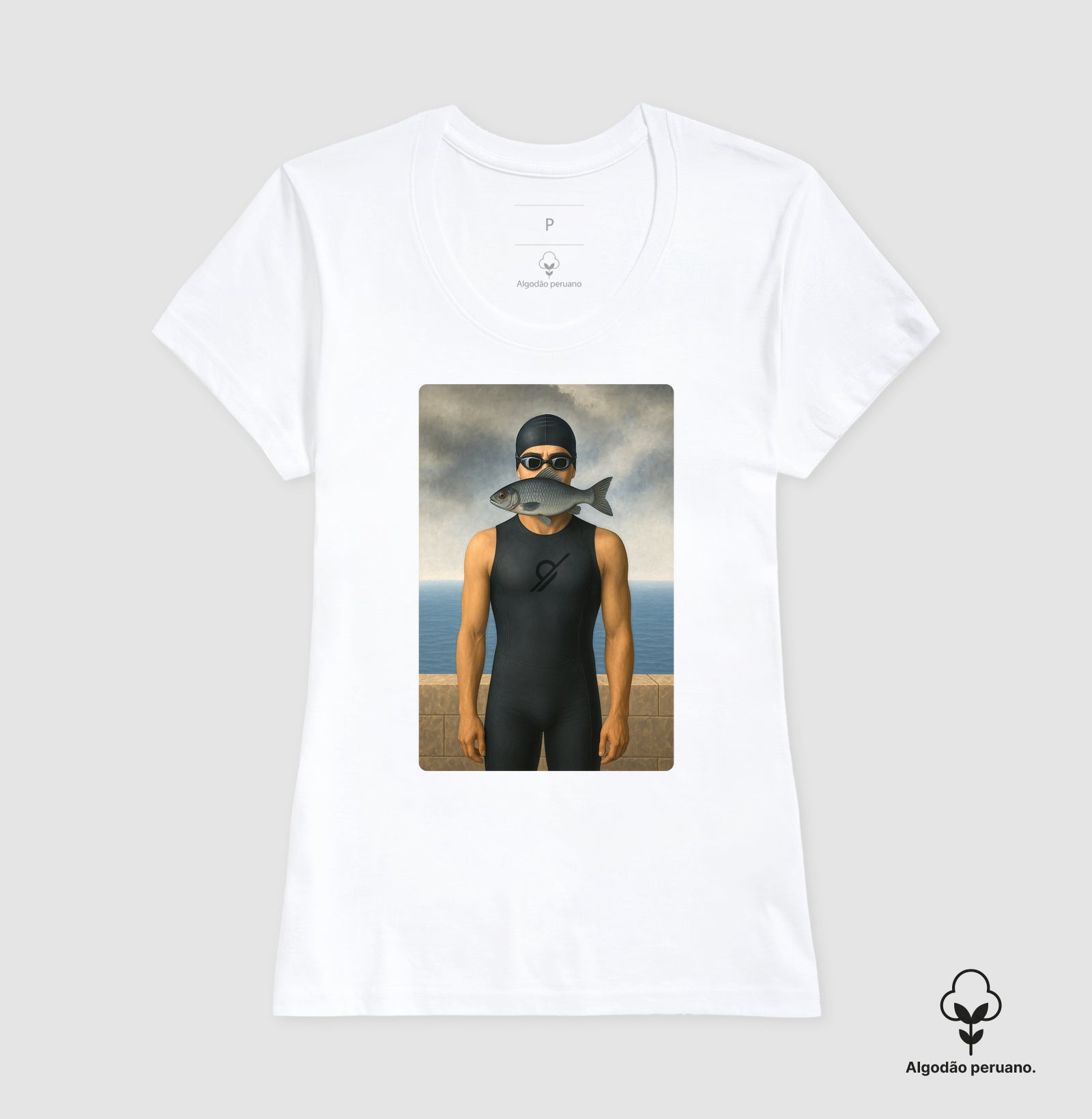 Camiseta Algodão Peruano - The Son Of Man - Peixe