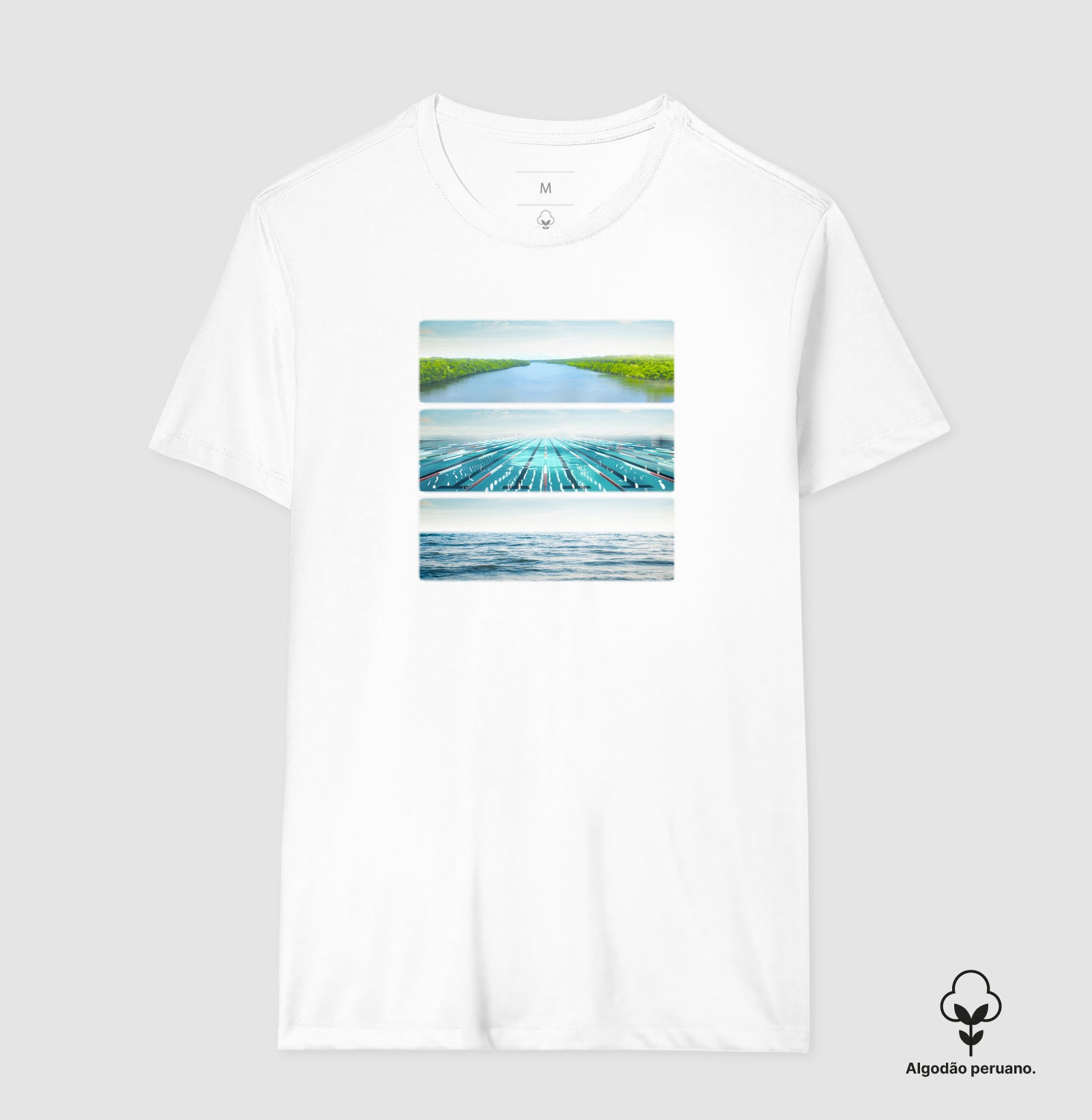 Camiseta Algodão Peruano - Águas
