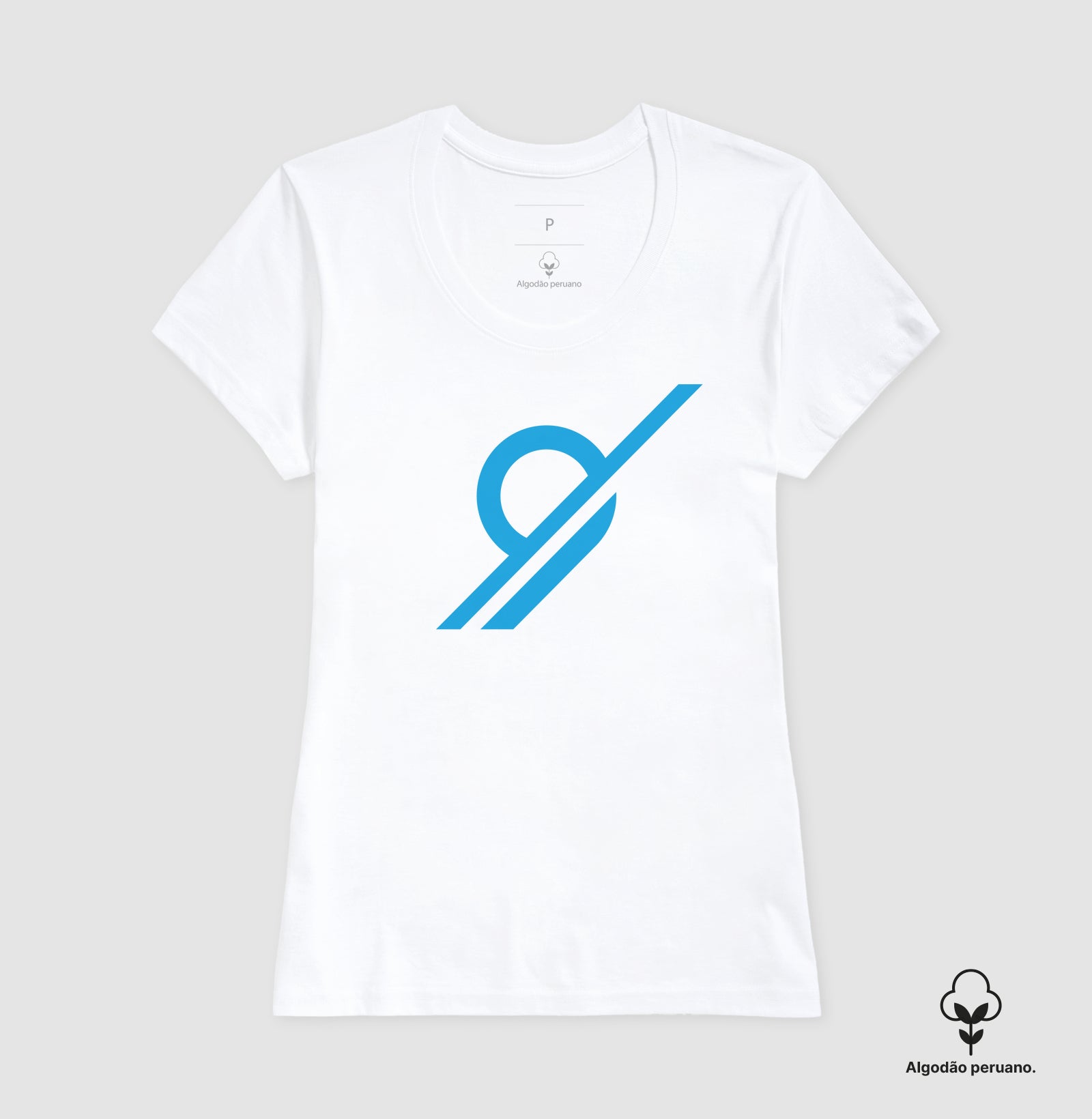 Camiseta Algodão Peruano - Raia Nove Azul