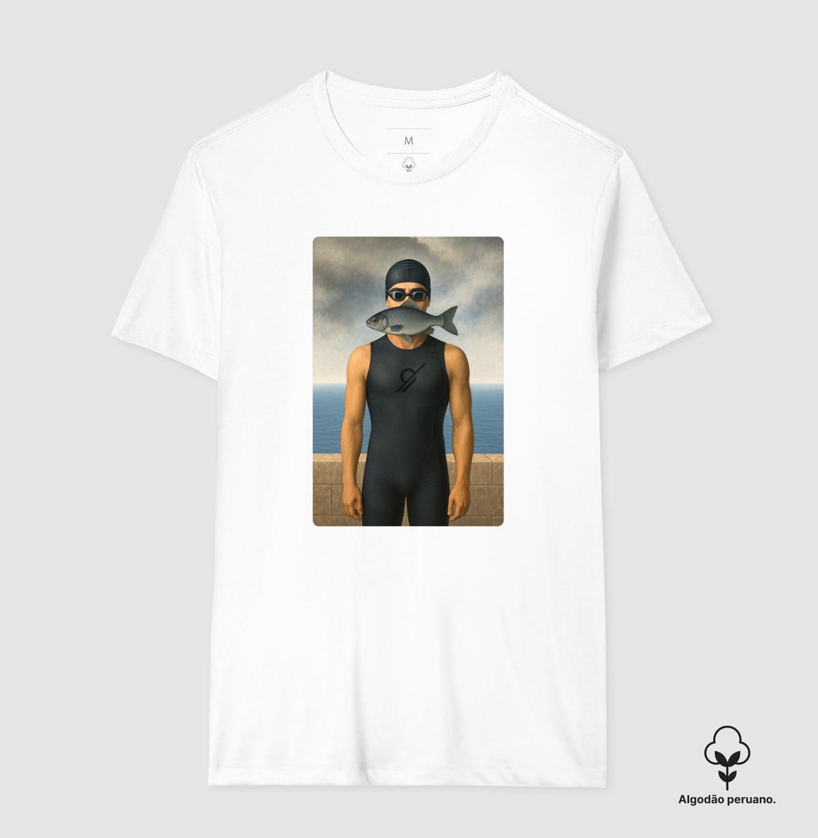 Camiseta Algodão Peruano - The Son Of Man - Peixe