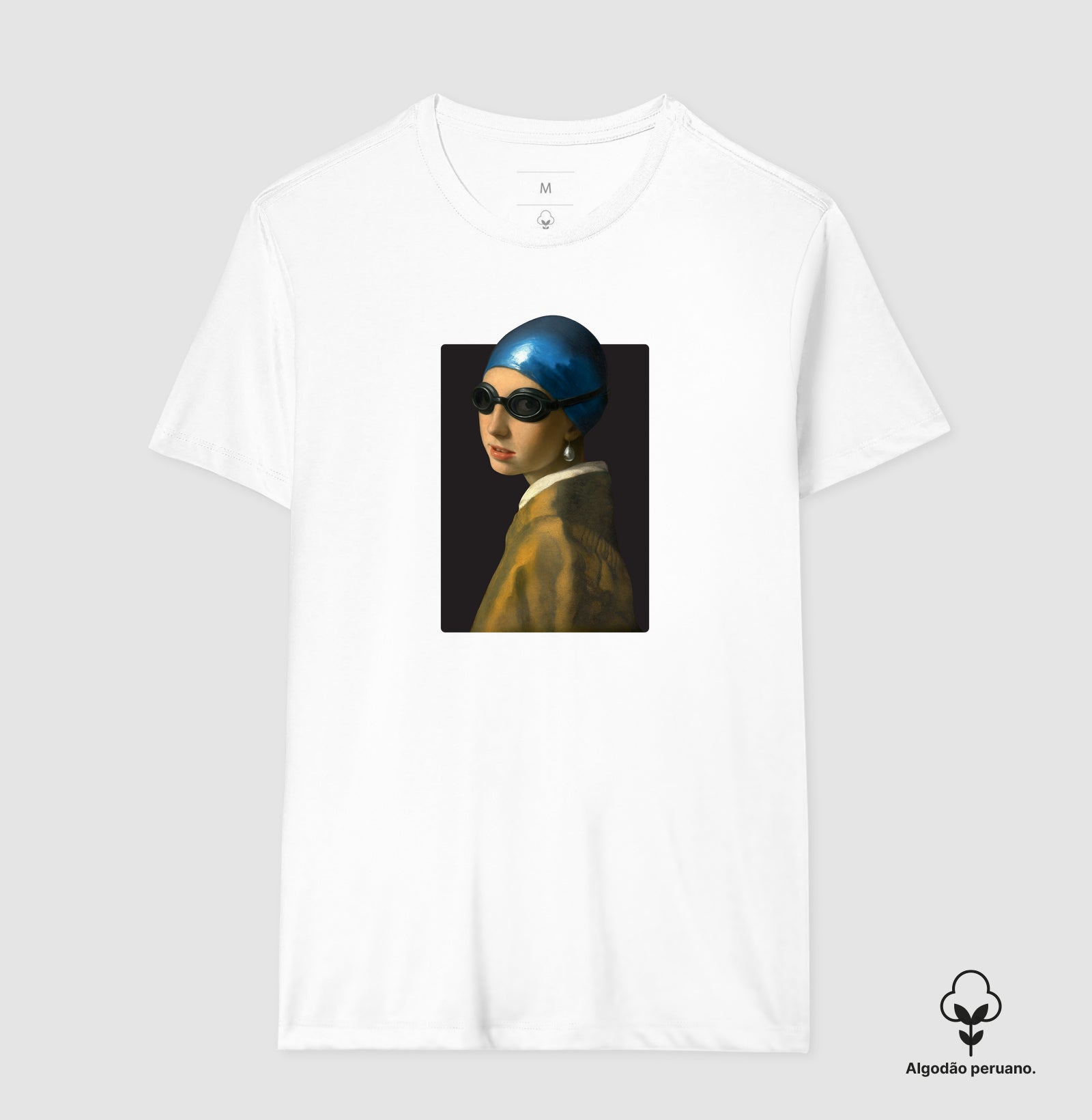 Camiseta Algodão Peruano - A Moça com Toca e Óculos