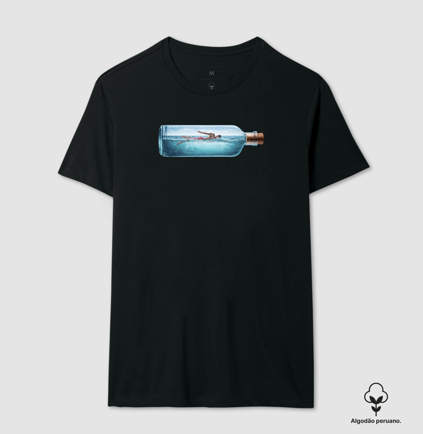 Camiseta Algodão Peruano - Bottle