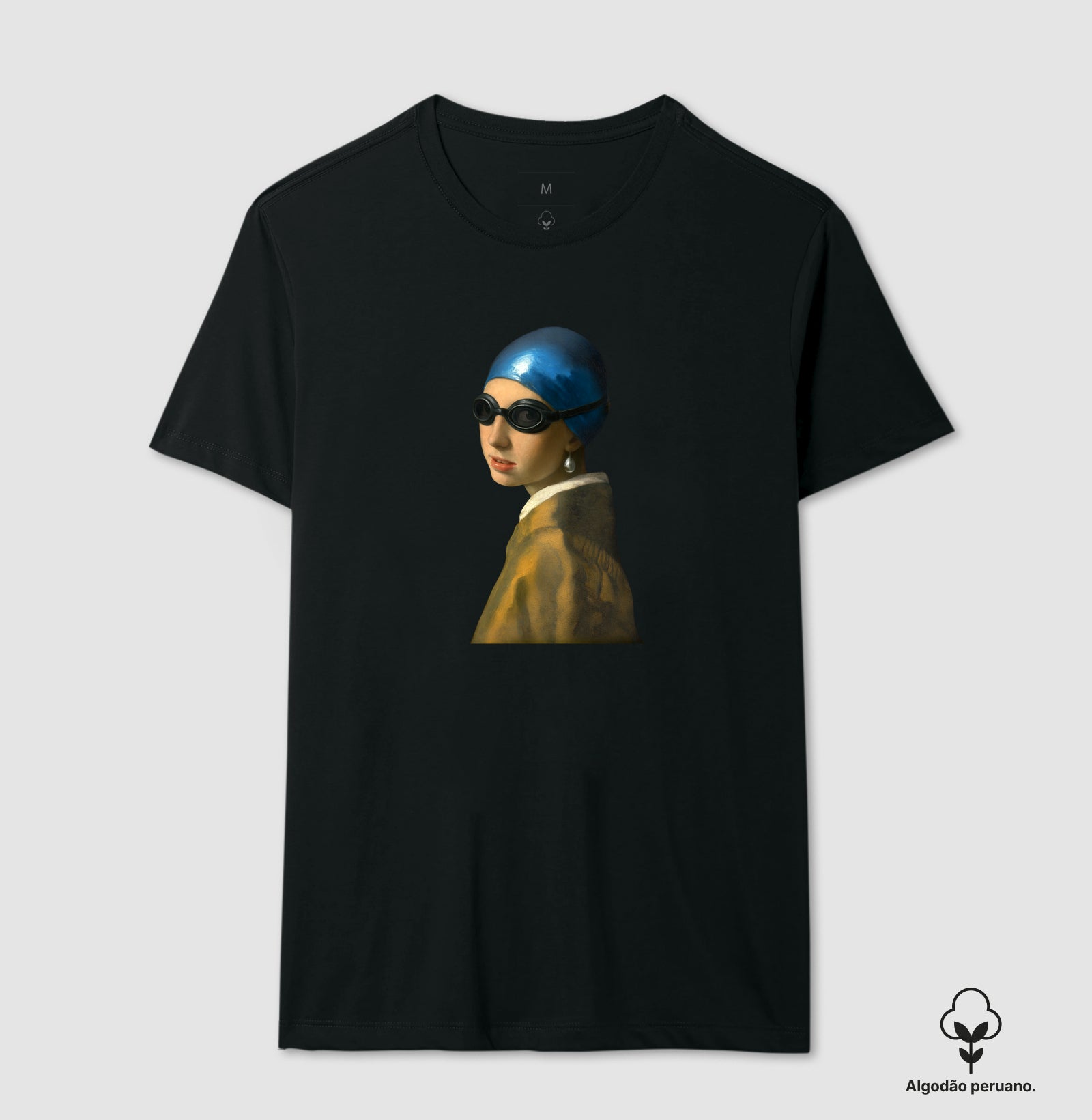 Camiseta Algodão Peruano - A Moça com Toca e Óculos